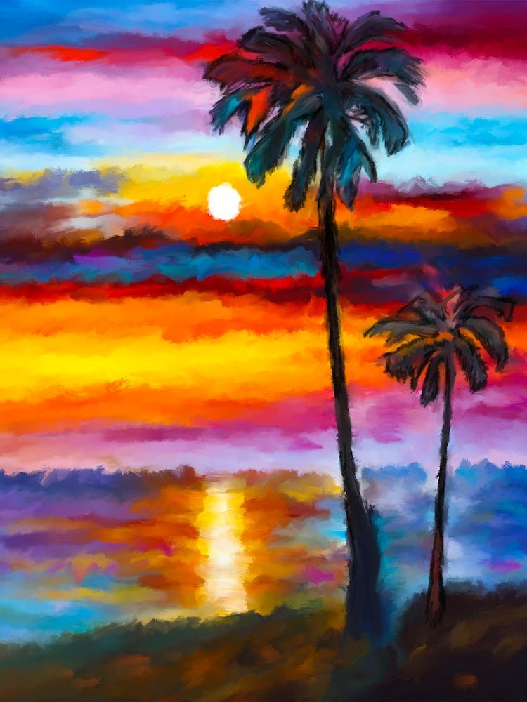 Coucher de soleil à Hawaii