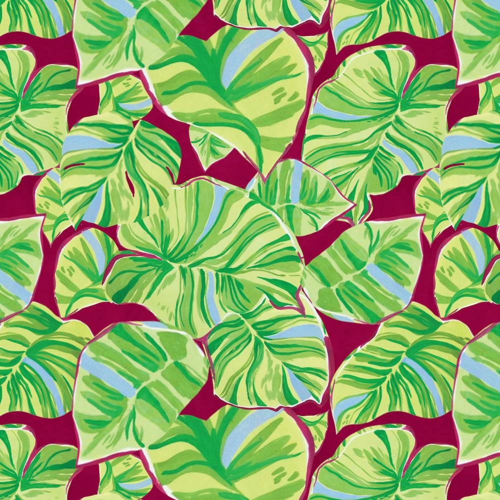 Monstera Print Square