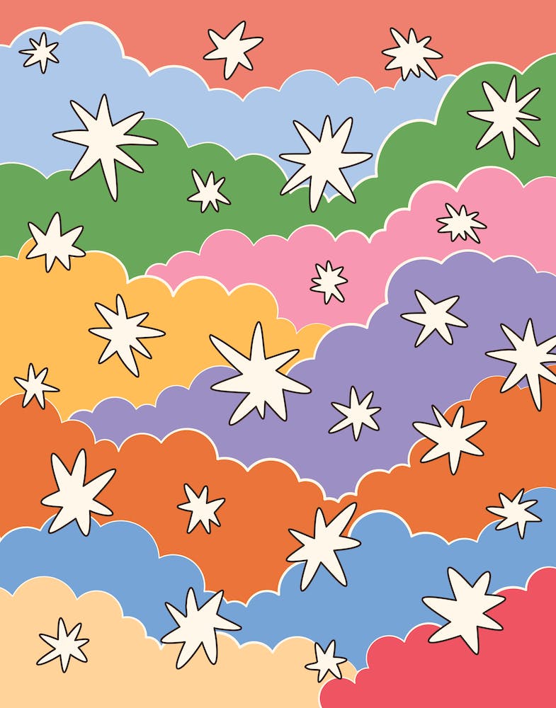 Colorful Clouds and Sparkles 1
