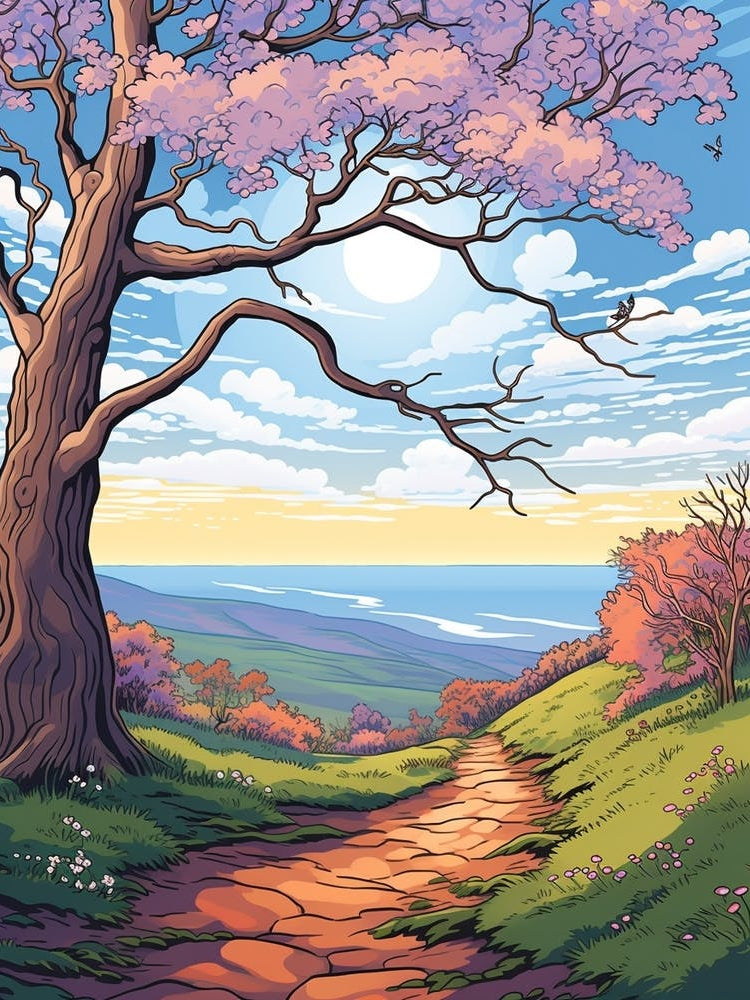 The Cleveland Way England Hike Illustration