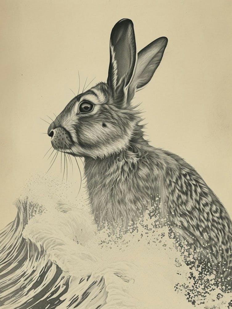Jersey Wooly Rabbit Drawing 2