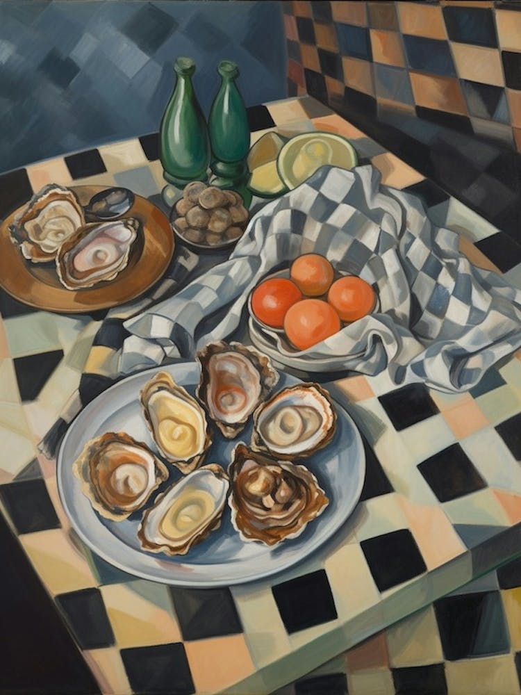 Oysters Still Life Painting