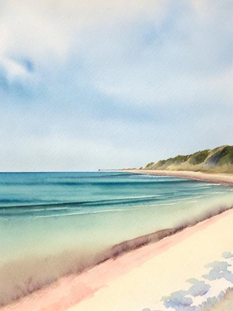 Formby Beach 3, Merseyside Watercolour