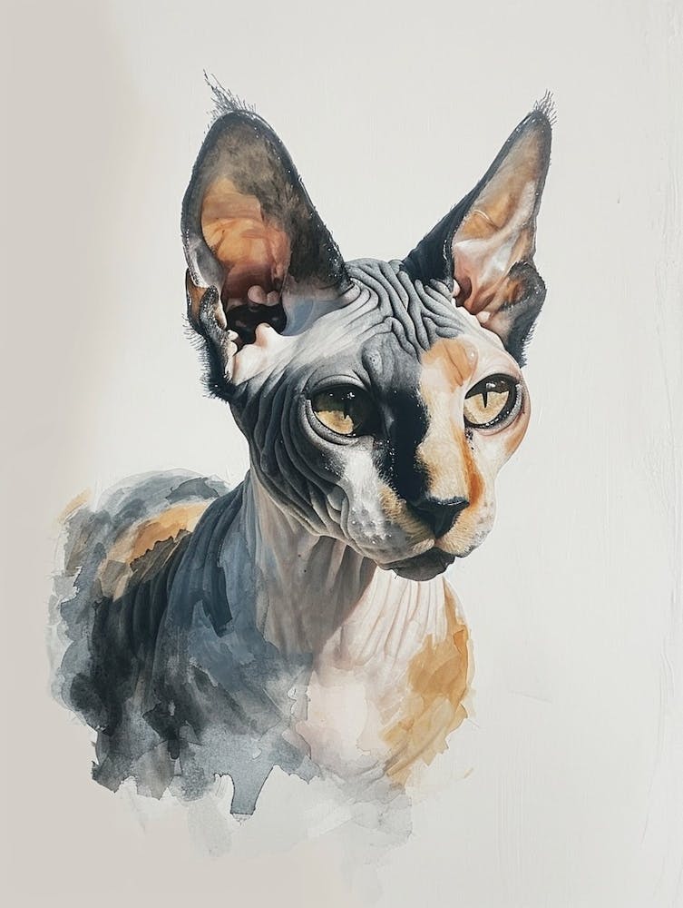 Sphynx Cat Painting 3