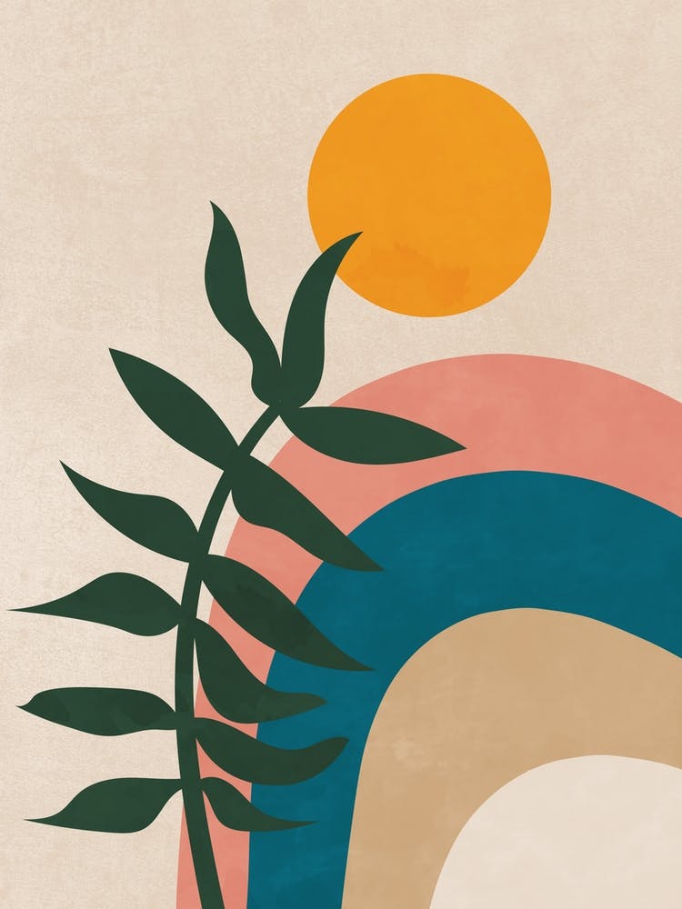 Abstract Geometric Nordic Rainbow