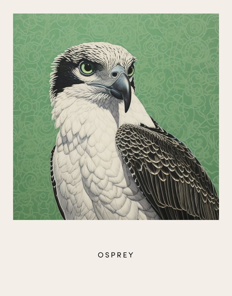 Ohara Koson Inspired Bird Painting Osprey 1 Poster