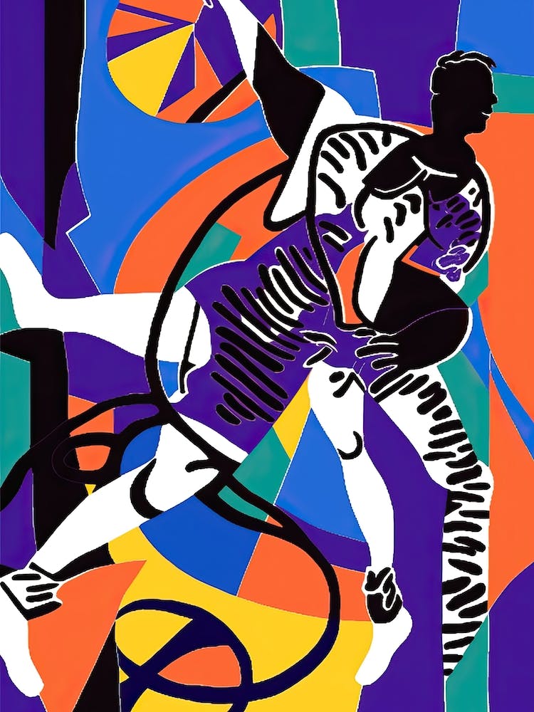 Basketball In The Style Of Matisse 2