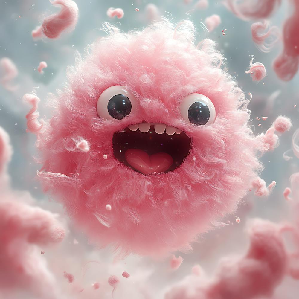Monstre Rose Dans Les Nuages