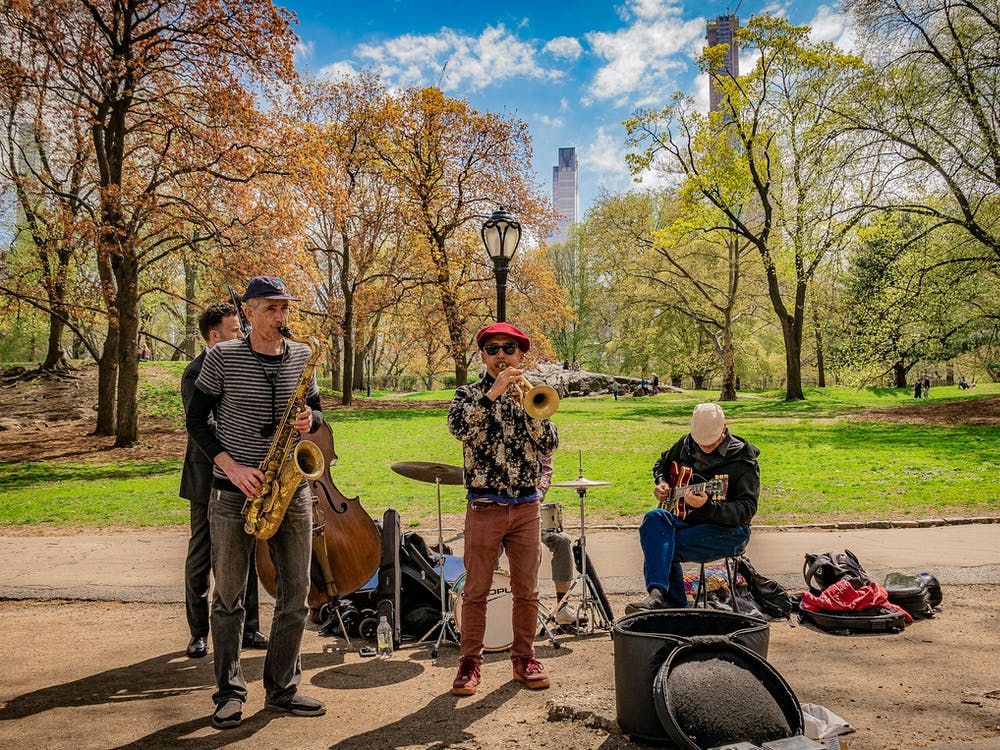 Jazz Band In Central Park