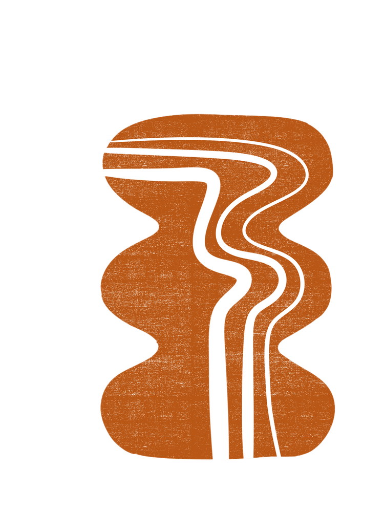 Orange And White Wave