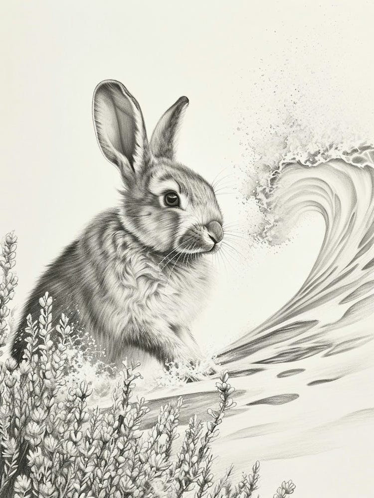 Holland Lop Rabbit Drawing 4