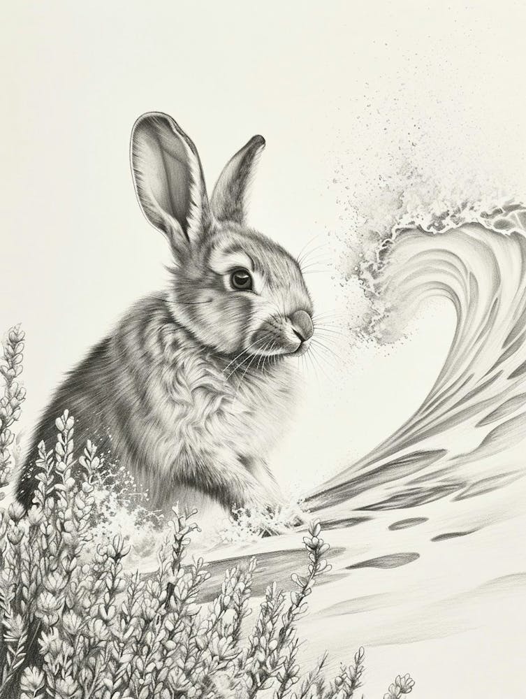 Holland Lop Rabbit Drawing 4