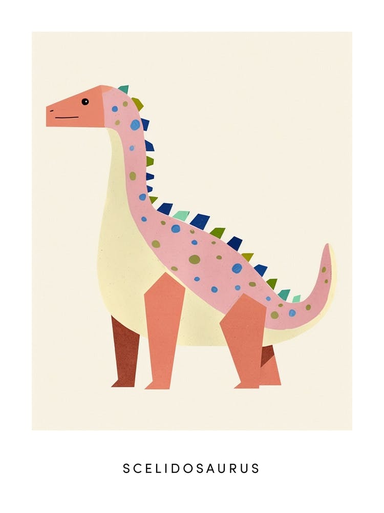 Nursery Dinosaur Art Scelidosaurus 1 Poster
