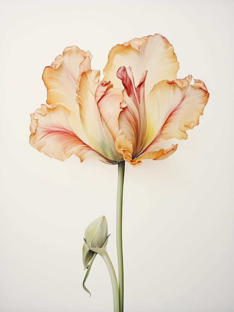 Pressed Flower Botanical Art Tulip 3