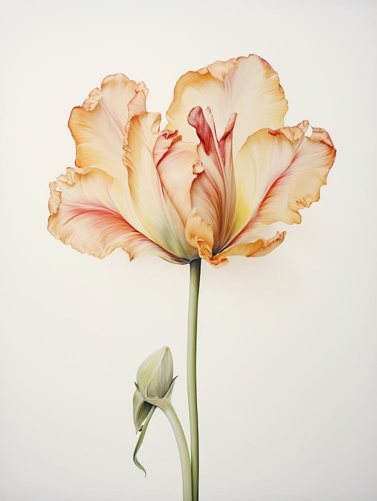 Pressed Flower Botanical Art Tulip 3