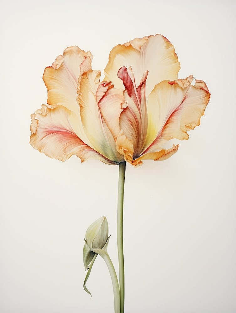 Pressed Flower Botanical Art Tulip 3