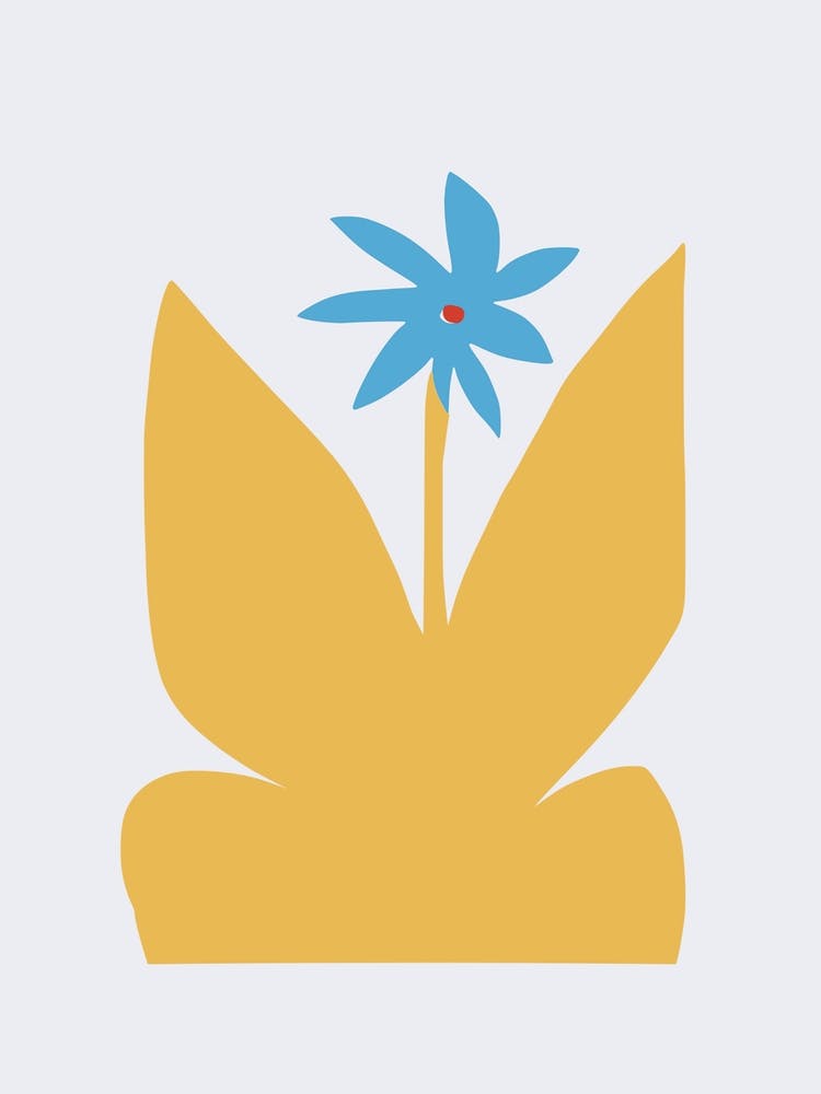Minimal Blue Plant