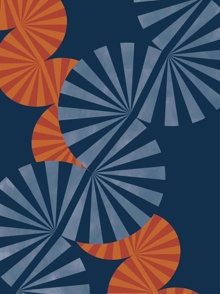 Blue And Orange Swirls
