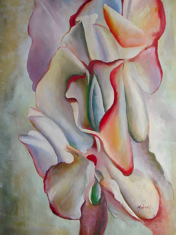 Georgia O'Keeffe - pink sweet peas, 1927