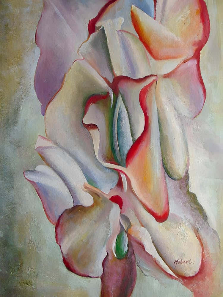 Georgia O'Keeffe - pink sweet peas, 1927