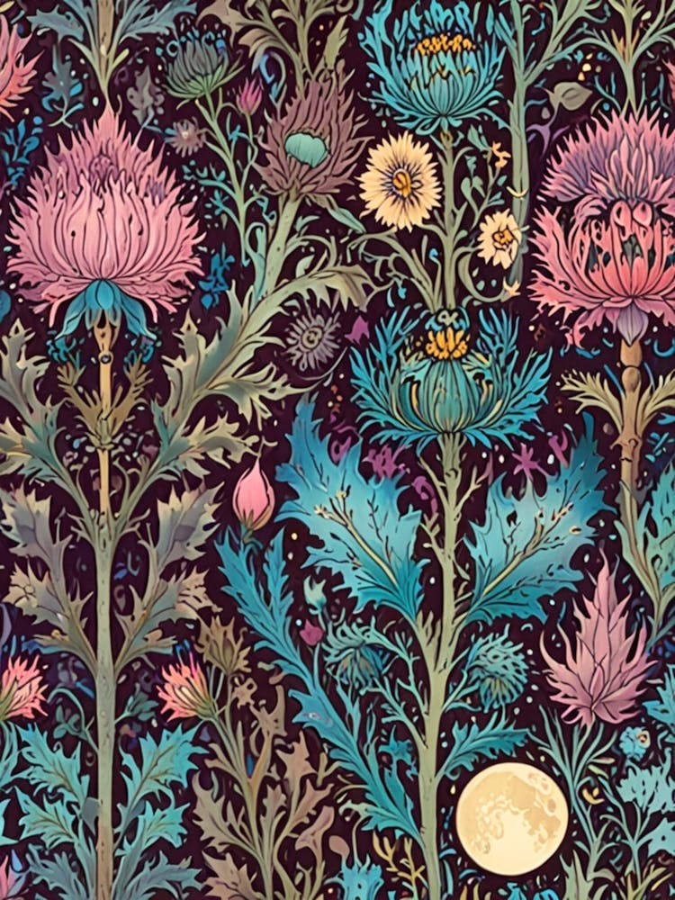 William Morris Thistle Wallpaper