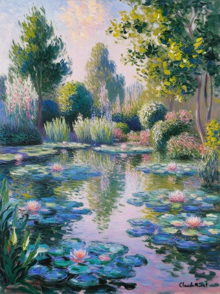 Water Lily Pond Inspired By Claude Monet 2