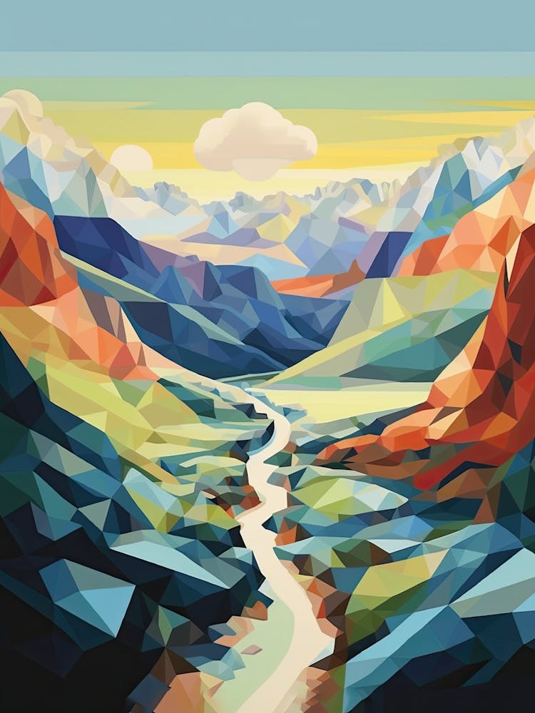 Grand Canyon   Geometric Vector Illustration 0