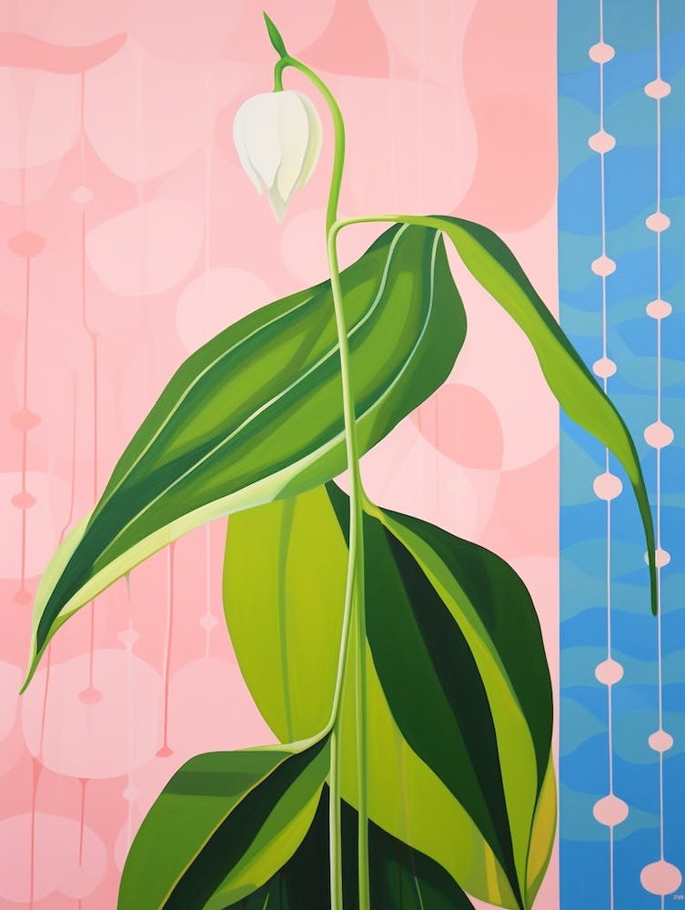 Lily Of The Valley 1 Hilma Af Klint Inspired Pastel Flower Painting