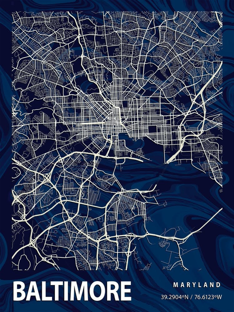 Baltimore Crocus Marble Map