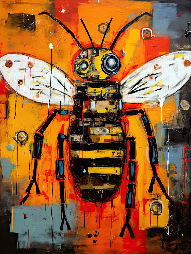 Abeille, style Basquiat