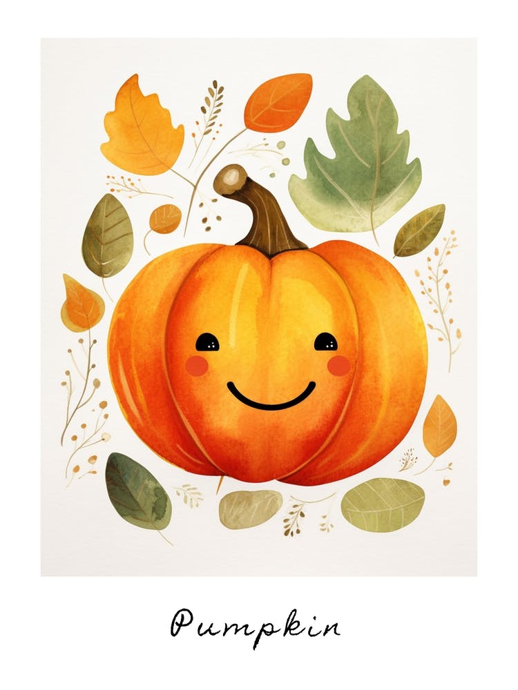 Friendly Kids Pumpkin 1 Poster
