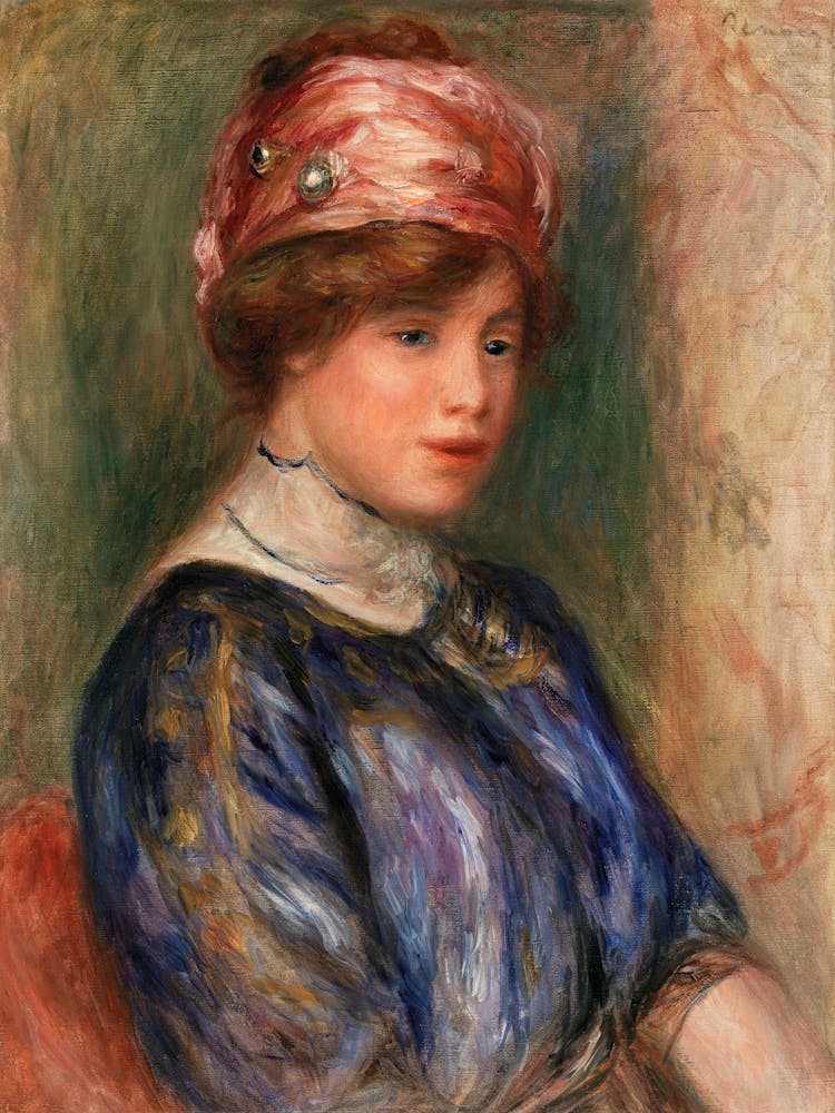Young Woman In Blue Bust, Pierre Auguste Renoir