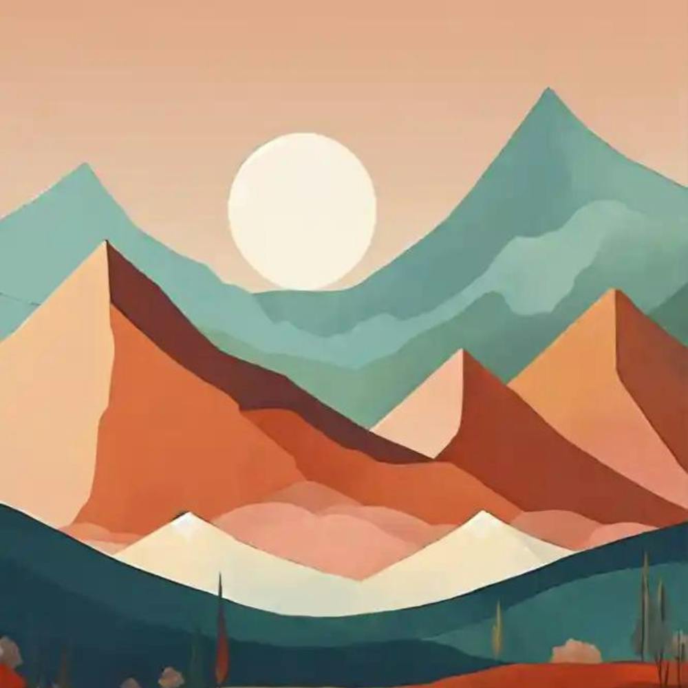 Paysage avec Montagnes