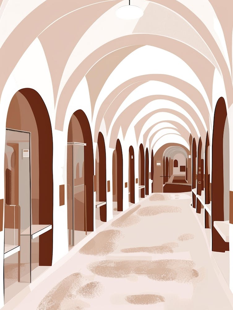 Hallway With Arches 1
