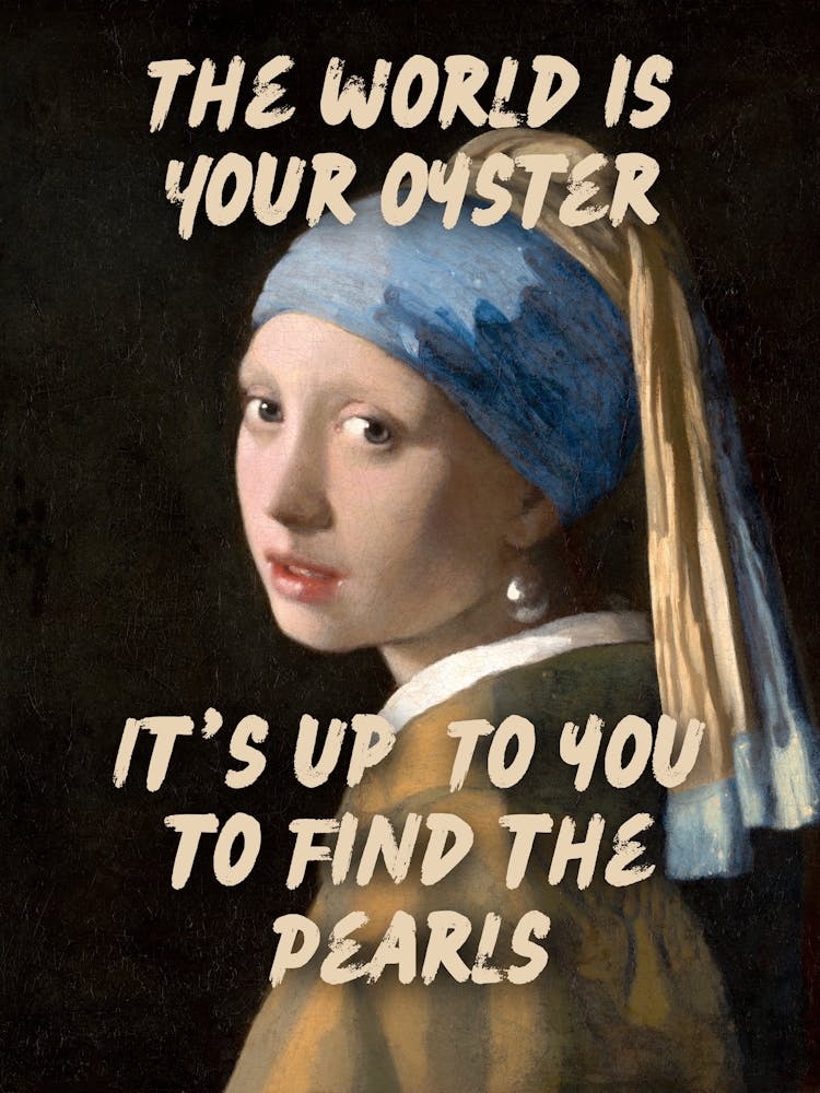 The world is your oyster Vintage Altered Trendy art