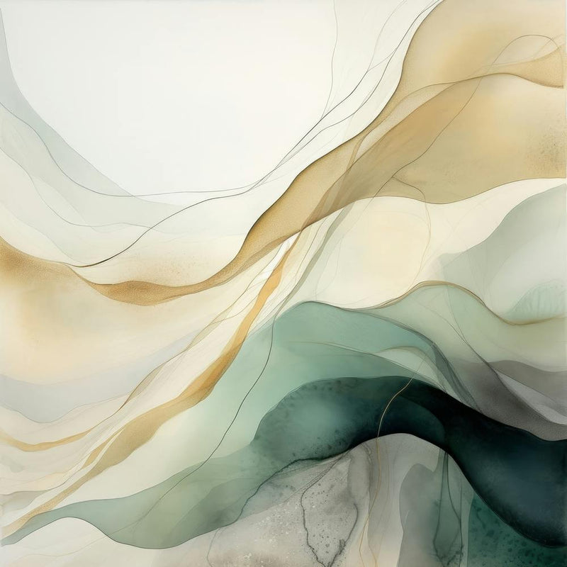 Abstract Green Splash 6