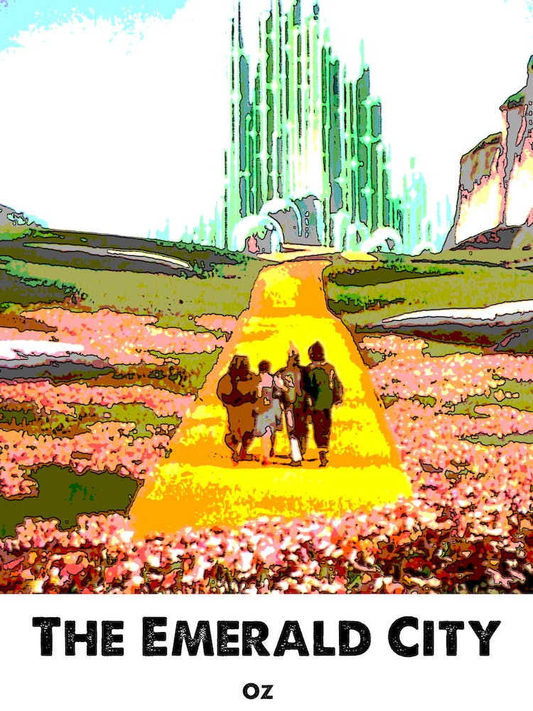 Emerald City Wizard of Oz Art Wall Print