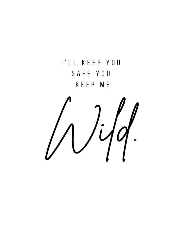 I'Ll Keep You Safe You Keep Me Wild