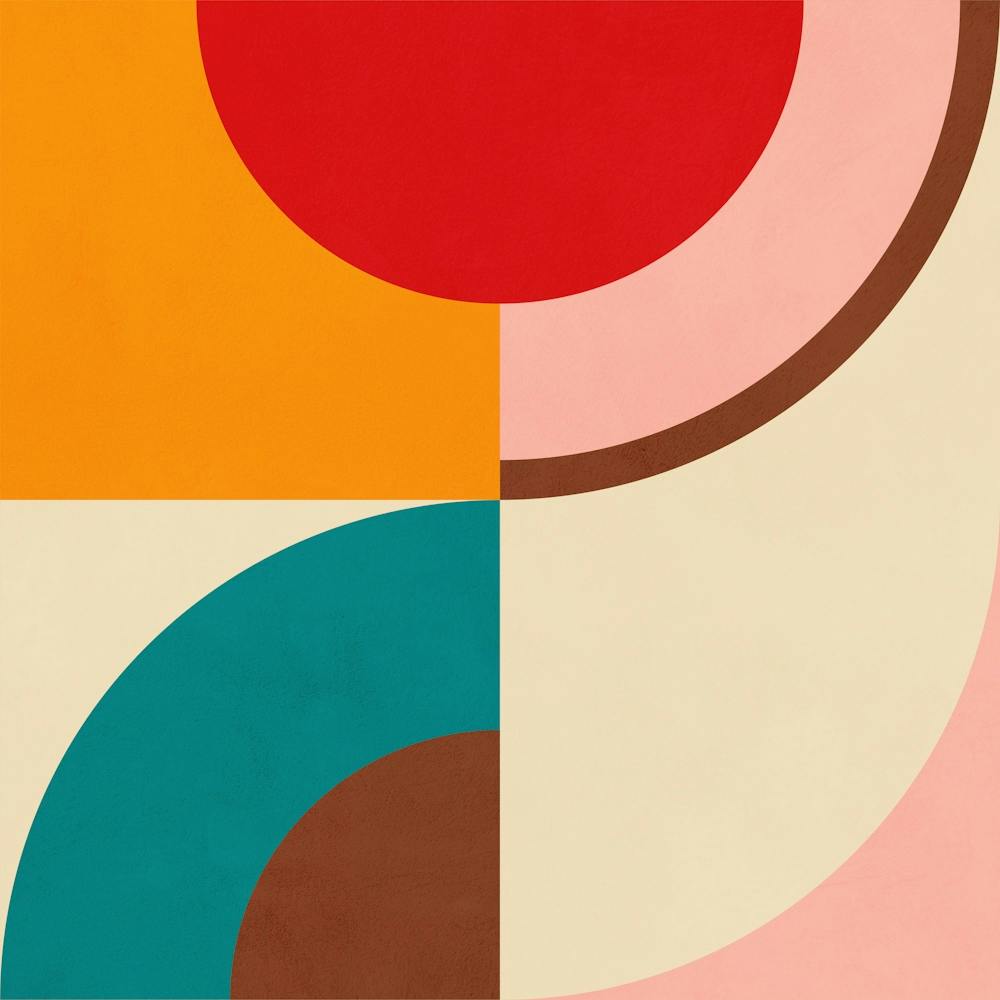 Mid-Mod Playful geometry 2/2 Vibrant