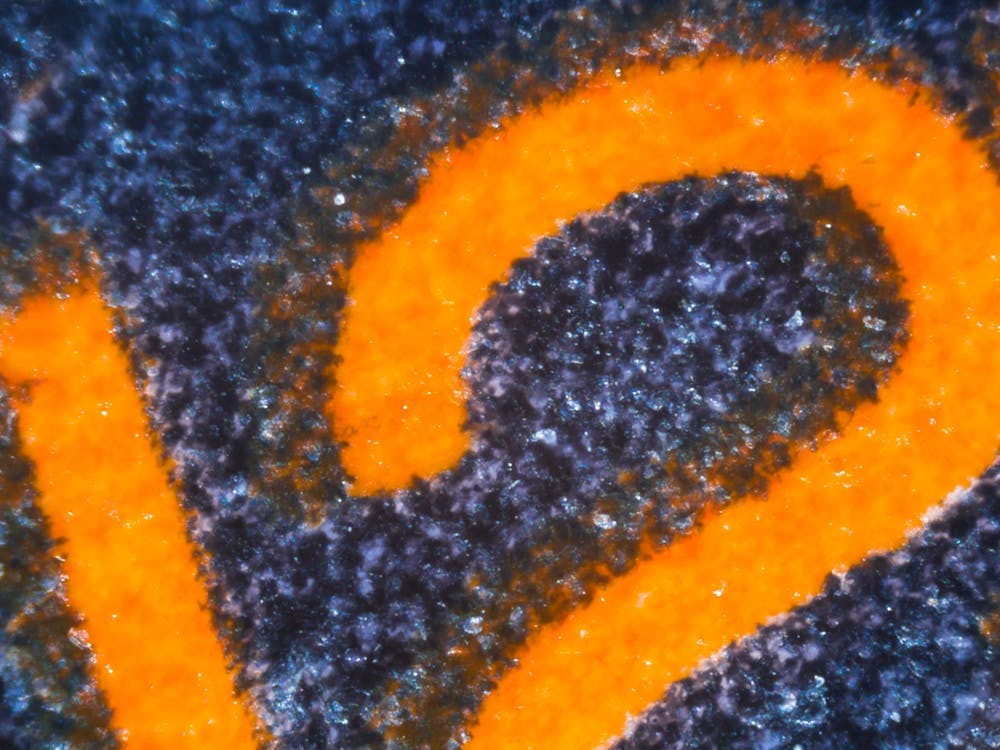 Embedded Digit 2 On Sim Card Under The Microscope