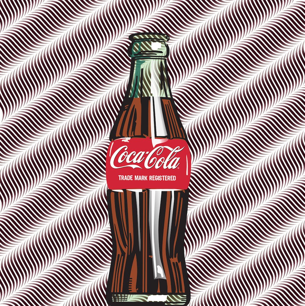 COCA CURVES | POP ART WORLD 2023 Digital vector illustration| www.popart.world