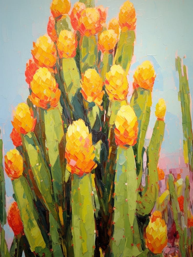 Cactus Painting Nopal Cactus 2