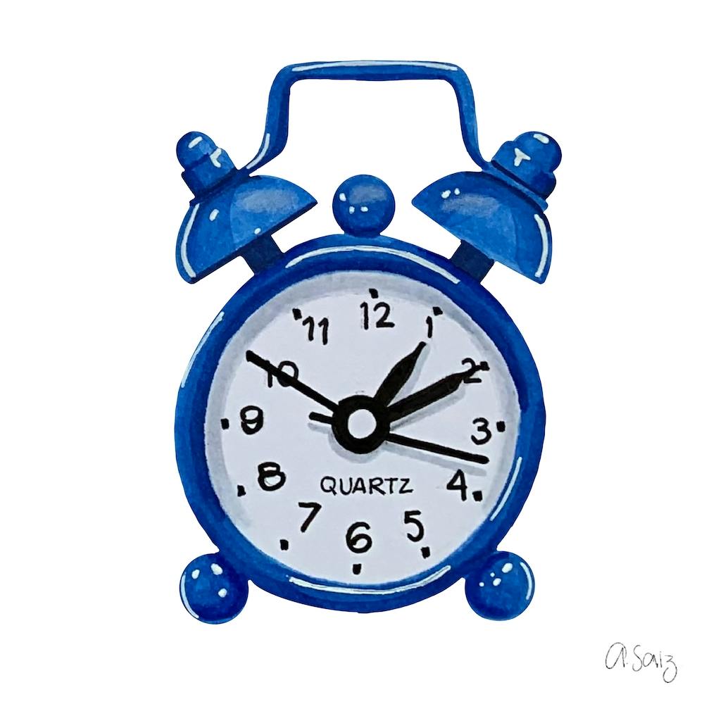 Blue Alarm Clock