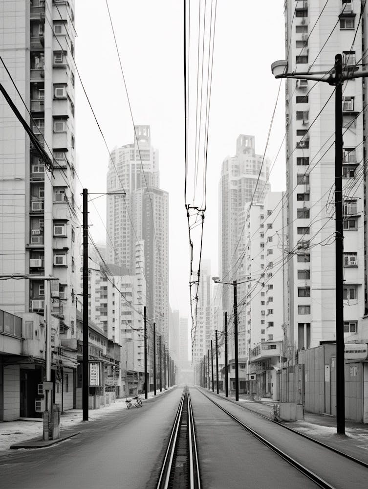 Busan, South Korea, Black And White Old Photo 3