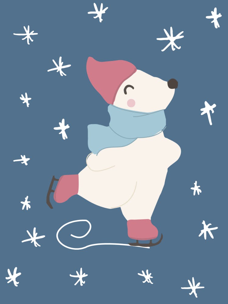 Polar Bear Ice Skating