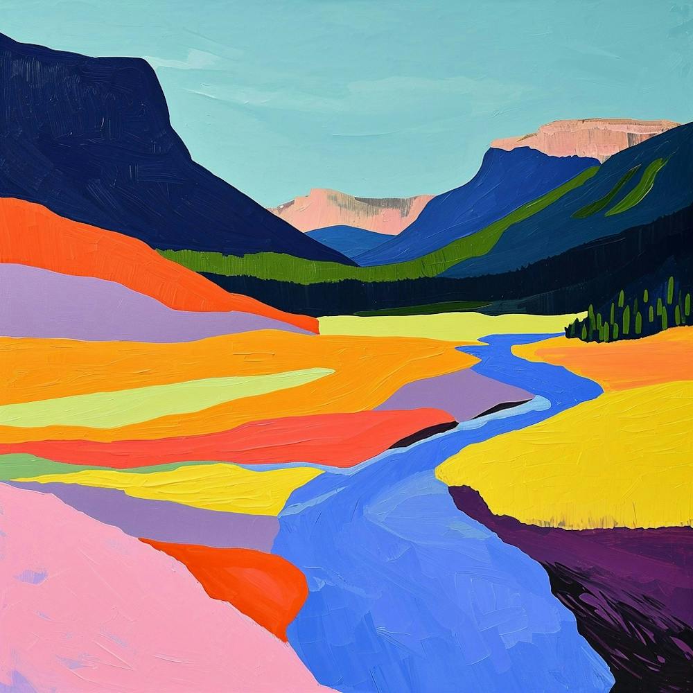 Colourful Abstract Banff National Park Canada 6