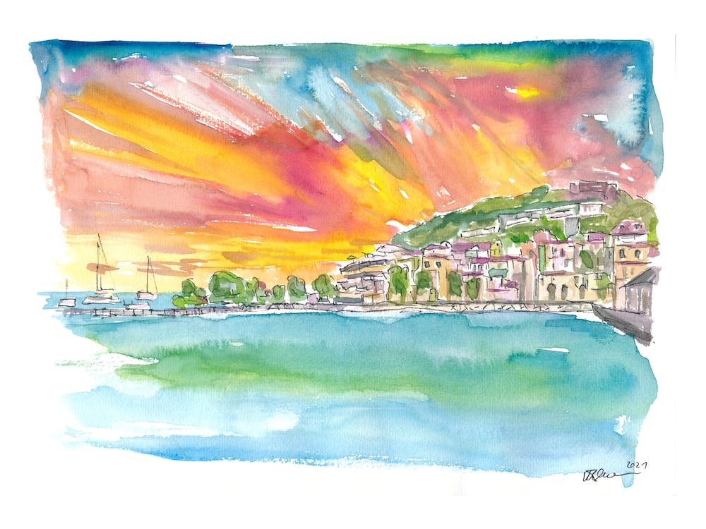 Marigot Waterfront Sunset View