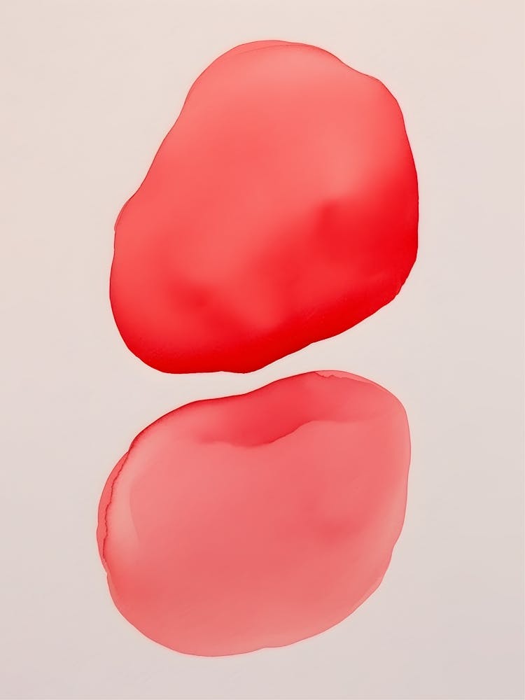 Watercolor Painting Red