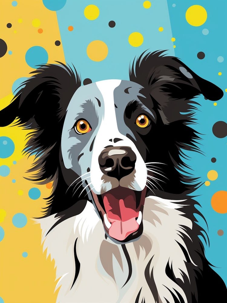 Pop Art Border Collie 1