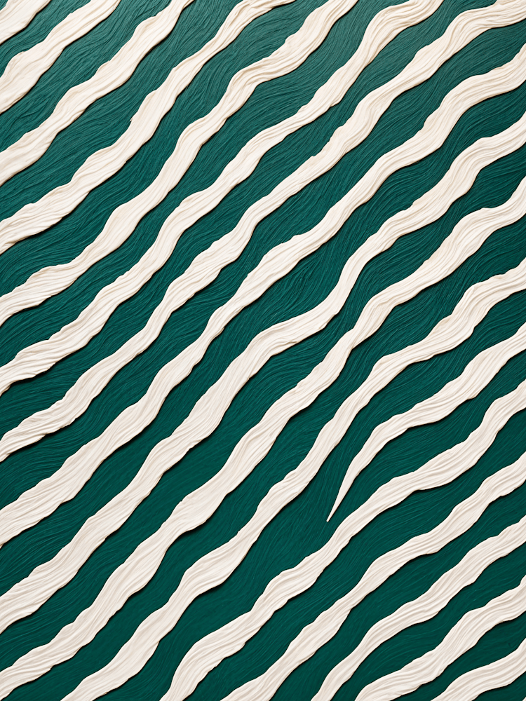 Teal & White Pattern no7
